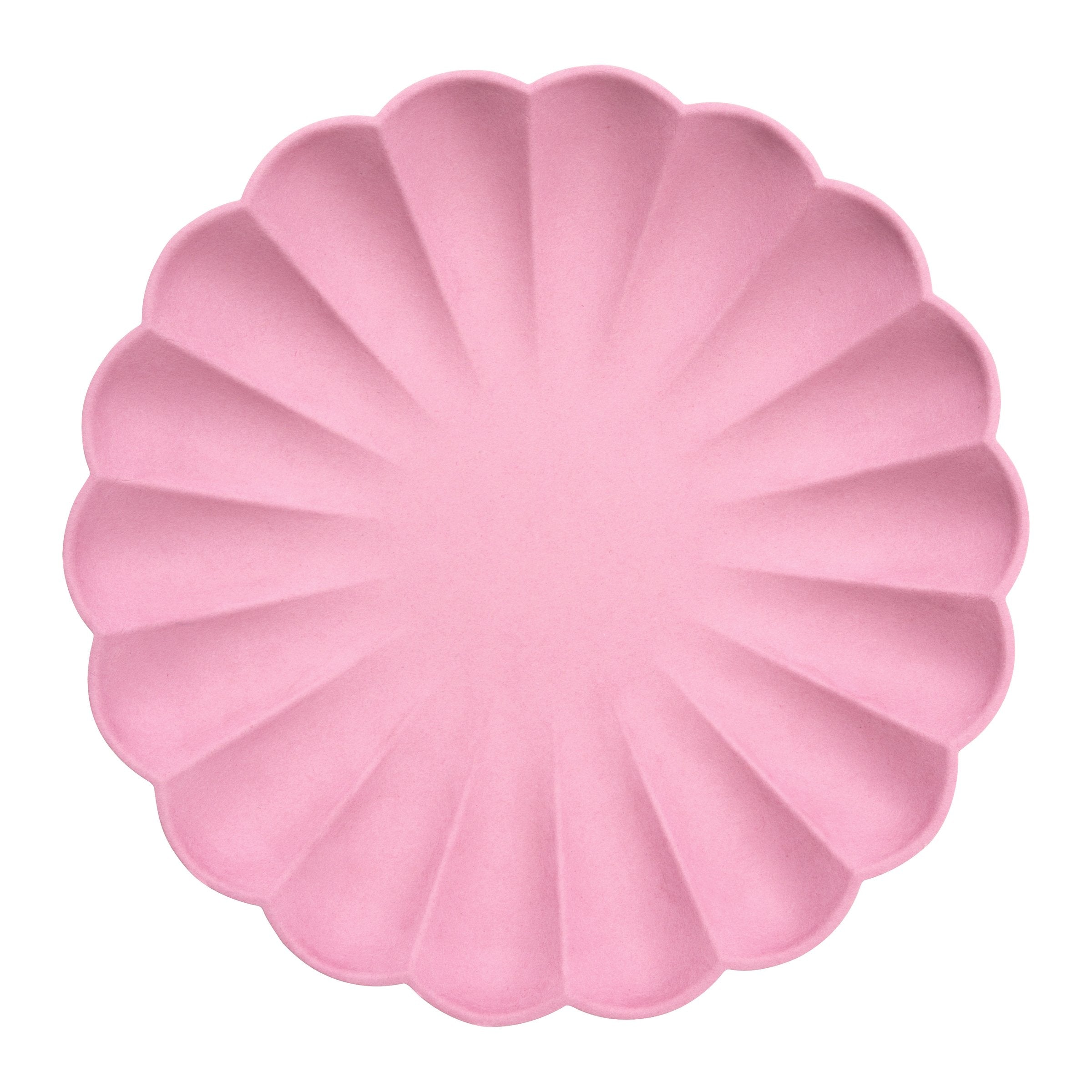 Large Bubblegum Pink Compostable Plates