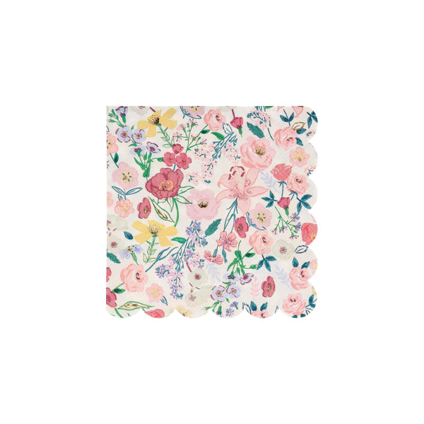 Our party napkins, in a small size, with pretty flower designs, are ideal for cocktail parties, garden parties or picnics. Image2