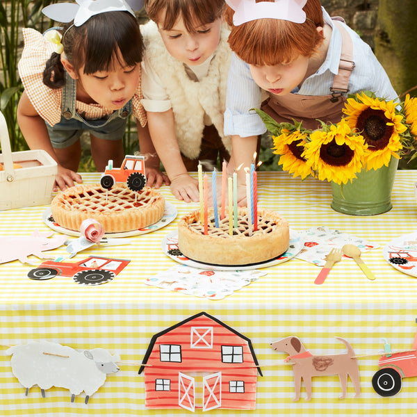 Our long party garland, featuring a tractor and farmyard animals, is perfect for a farm birthday party. Image6