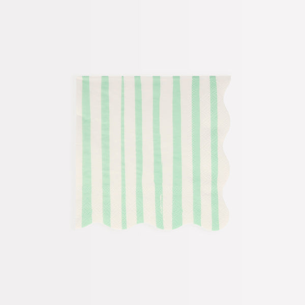 Our paper napkins, with bright stripes, are the perfect scalloped napkins for special events. Image1