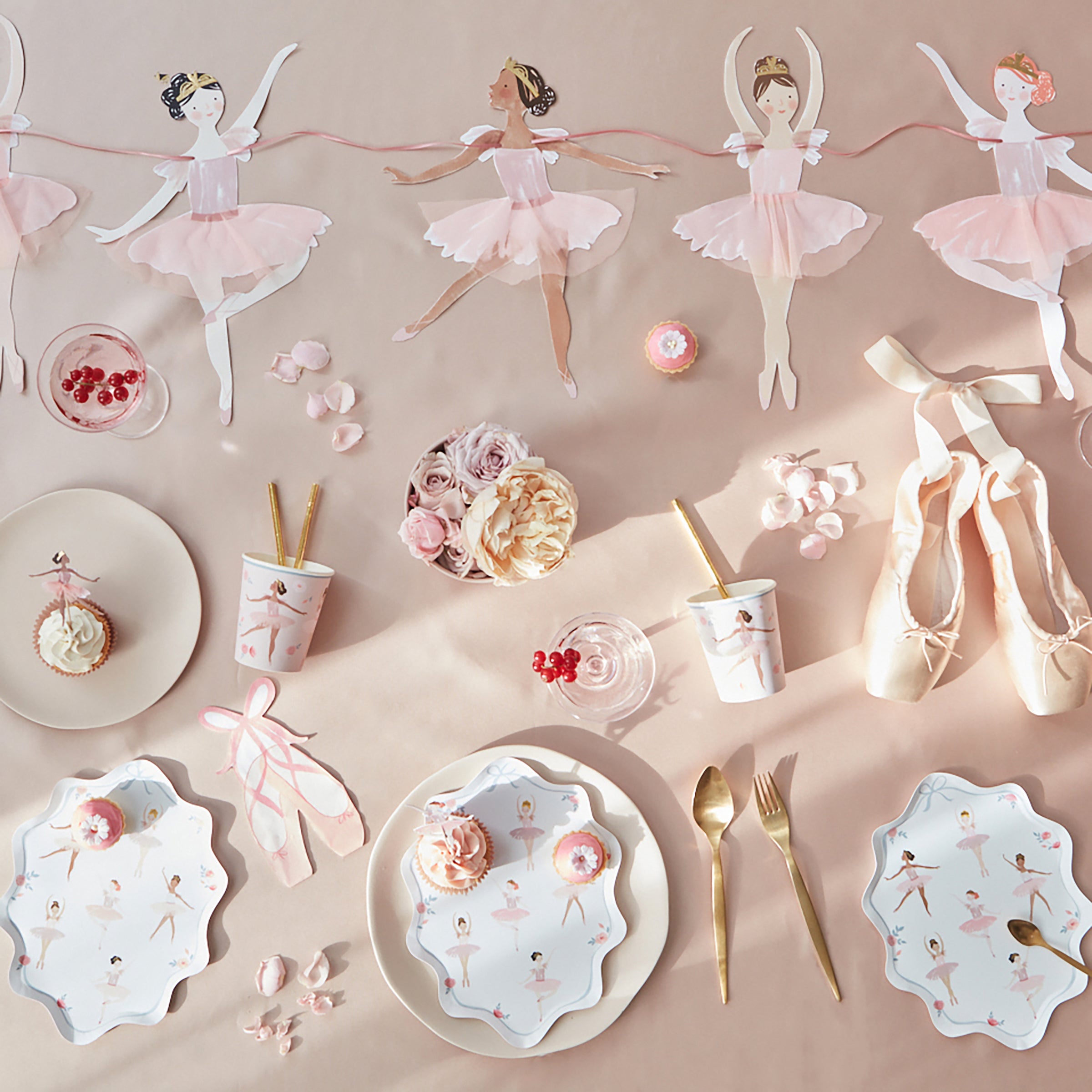 Our party napkins, in the shape of ballet slippers, are perfect to add to your ballerina party supplies.