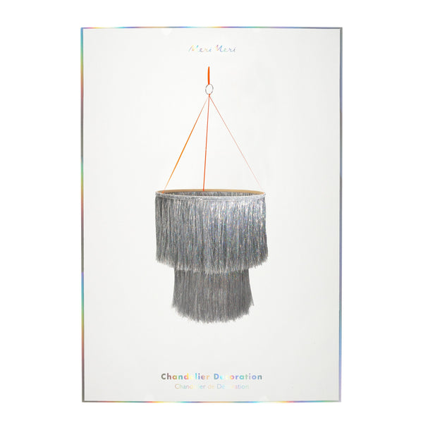 Silver Tinsel Chandelier Image4