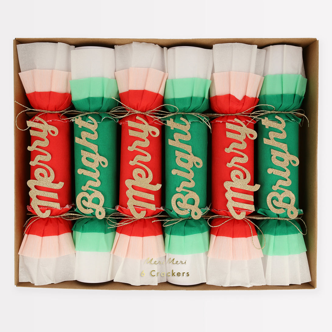 Our party crackers, with on-trend designs, are perfect for a traditional Christmas dinner.