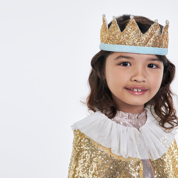 Look like royalty with our gold crown, perfect for a princess  birthday party. Image2