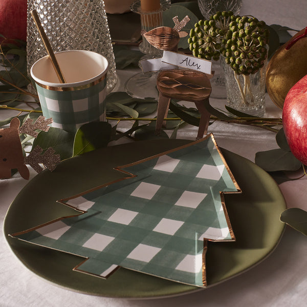 Our Christmas tree plates, with gorgeous gingham design, will look spectacular at your Christmas table setting. Image2