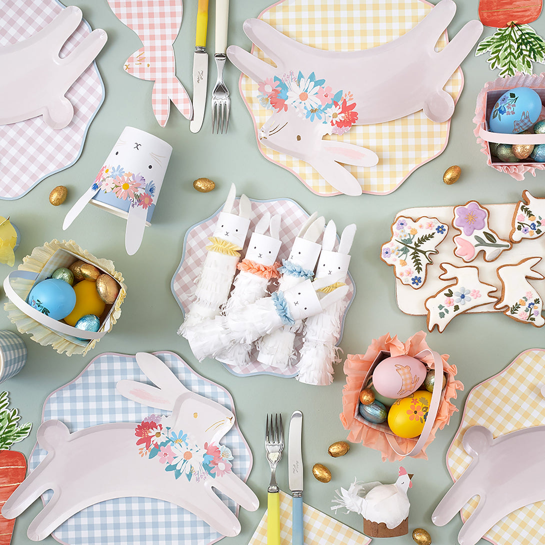 Our gingham plates come in four pastel shades, perfect for spring or summer parties.