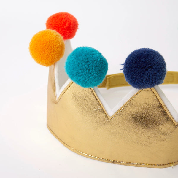 Gold Pompom Crown Image3