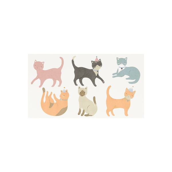 Our kids temporary tattoos feature pastel cats with shiny gold foil details. Image2