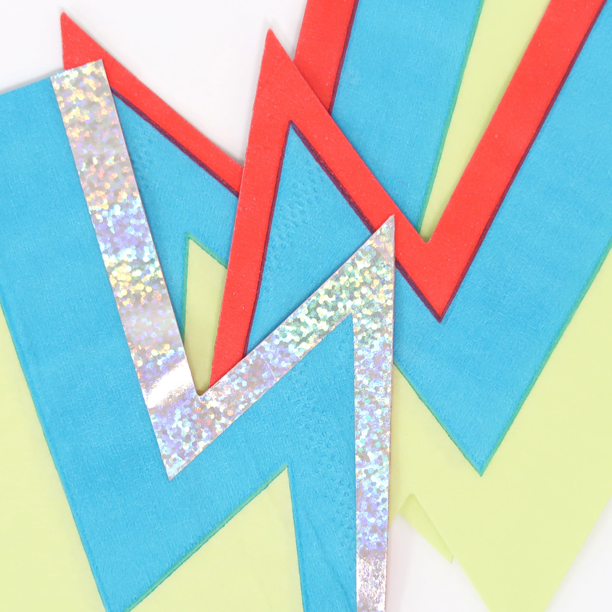 If you're looking for superhero party supplies then you'll love our lightning bolt paper napkins with holographic silver foil details.