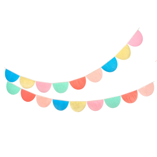 Rainbow Tissue Paper Scallop Garlands Image4