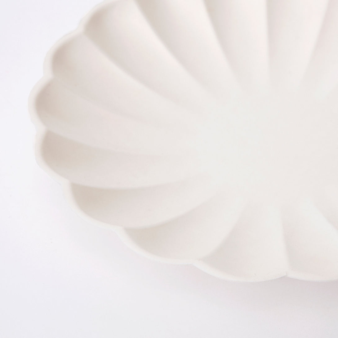 Small Cream Compostable Plates