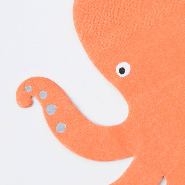 Our paper napkins are the perfect party napkins, featuring a delightful octopus. Image4