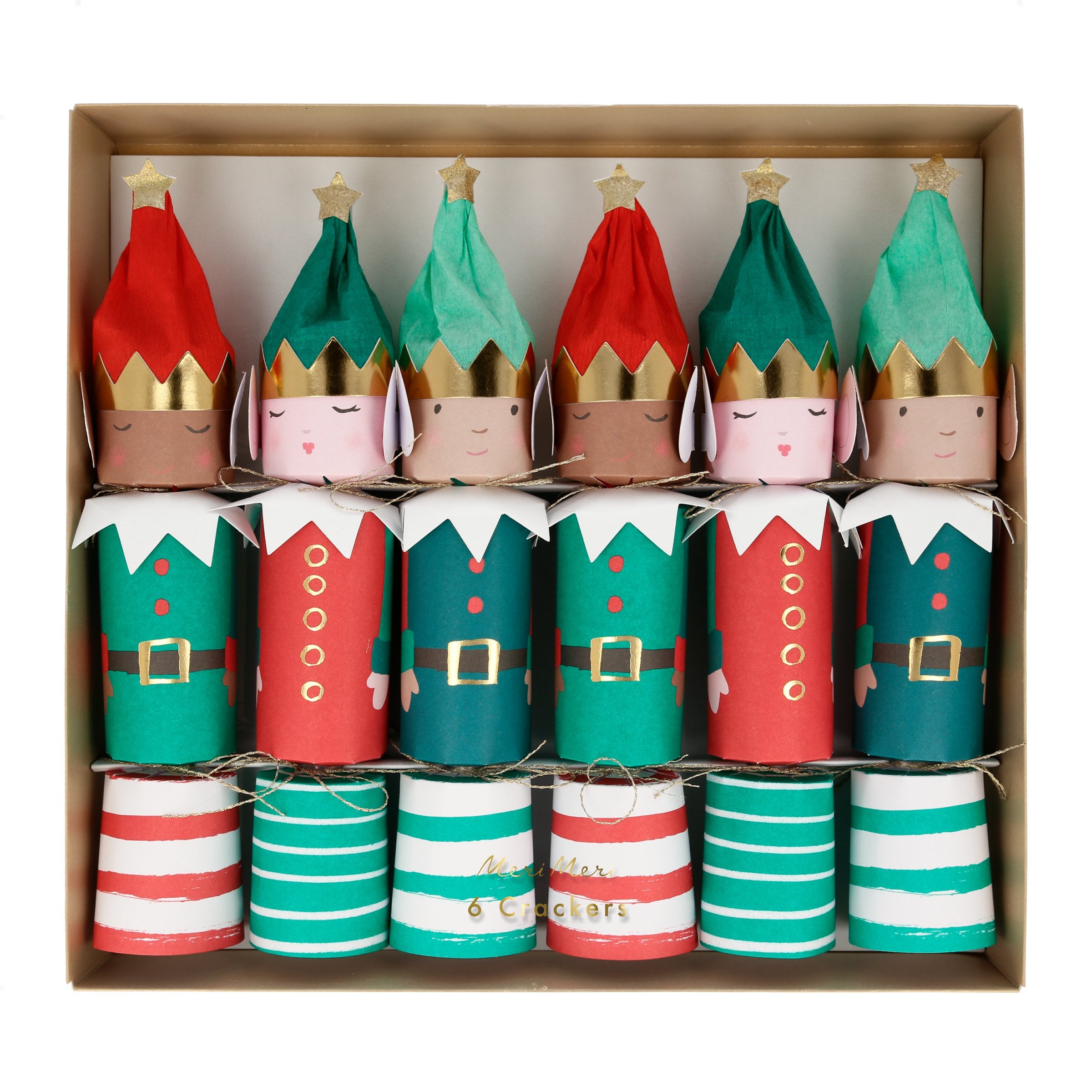 Our elf crackers are the perfect kids' Christmas crackers, with lots of fabulous embellishments.