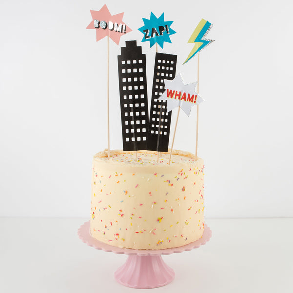 Our birthday cake toppers are perfect for a superhero birthday party. Image4