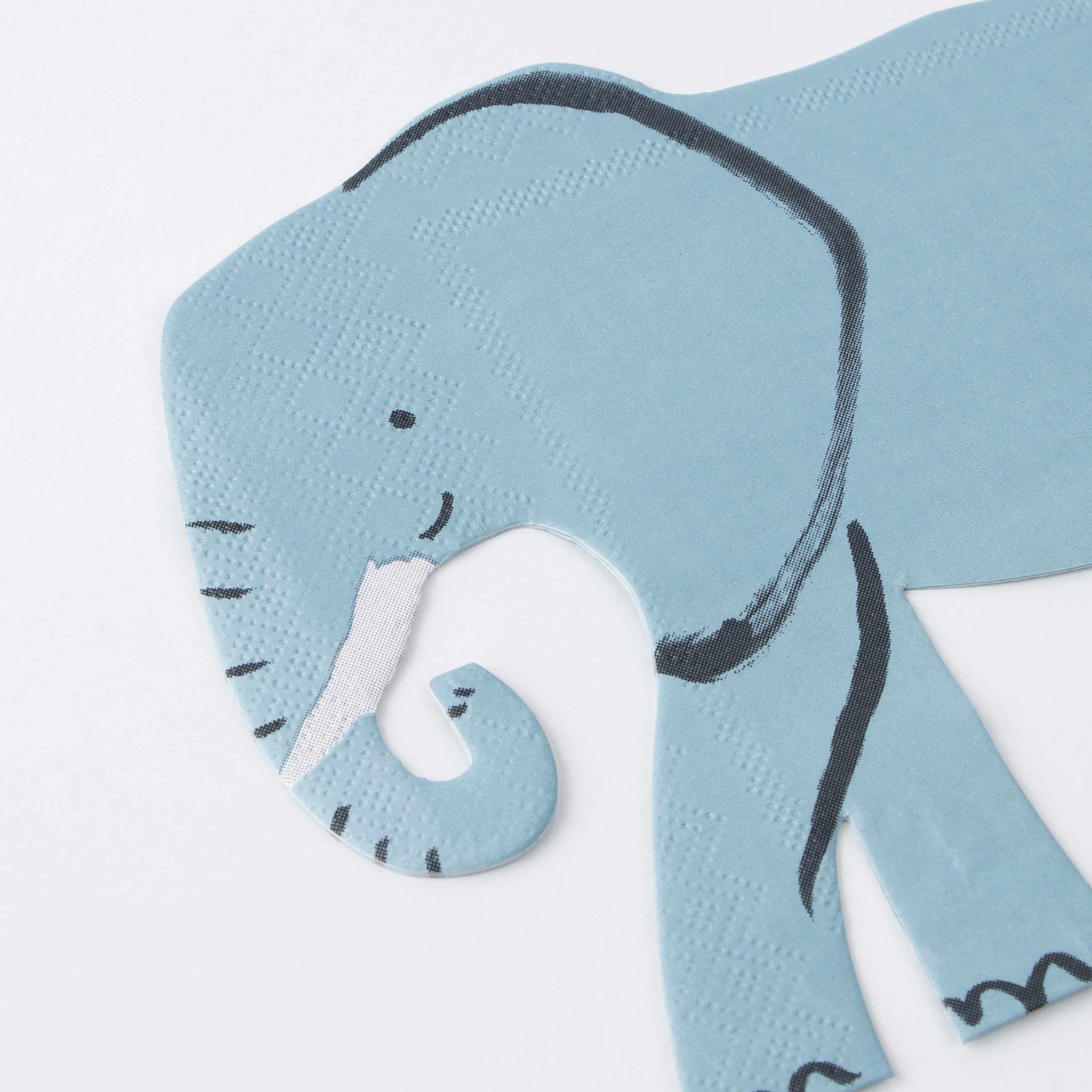 Our elephant party napkins are perfect for a safari themed birthday party.