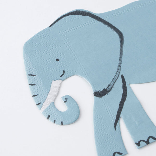 Our elephant party napkins are perfect for a safari themed birthday party. Image3