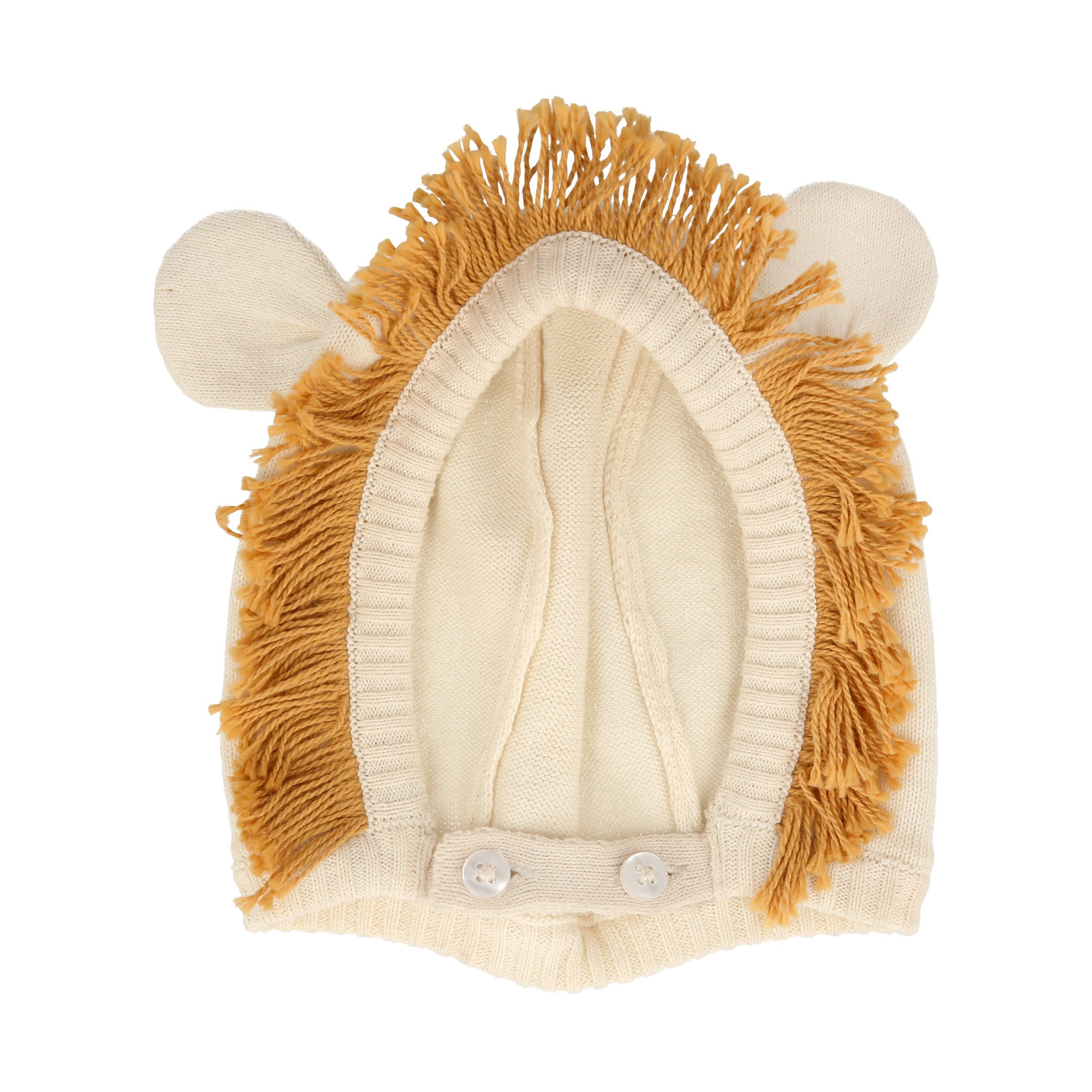 If you're looking for baby shower gift ideas then you'll love our organic cotton 0-6 month baby hat designed with adorable lion features.