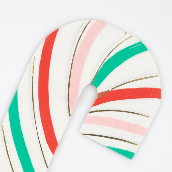 Our party napkins, designed to look like candy canes, are great for a Christmas cocktail party or for Christmas table decorations. Image3