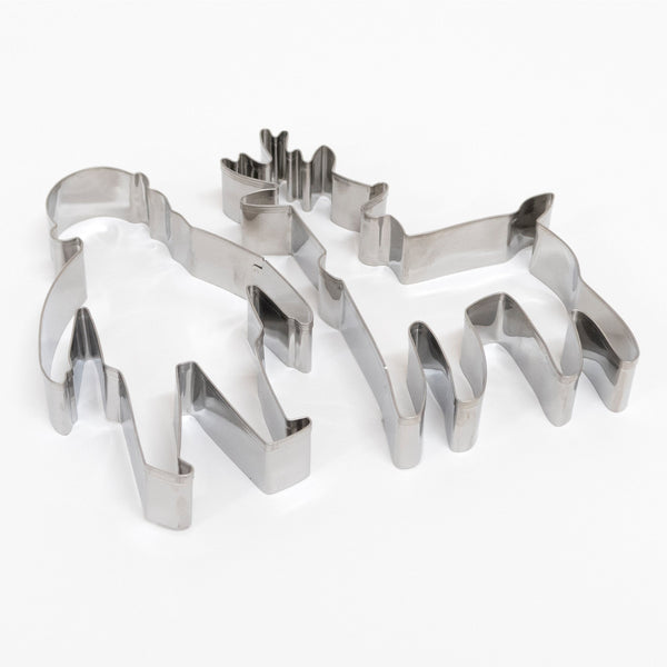 These Santa and reindeer cookie cutters are crafted from stainless steel. Image2