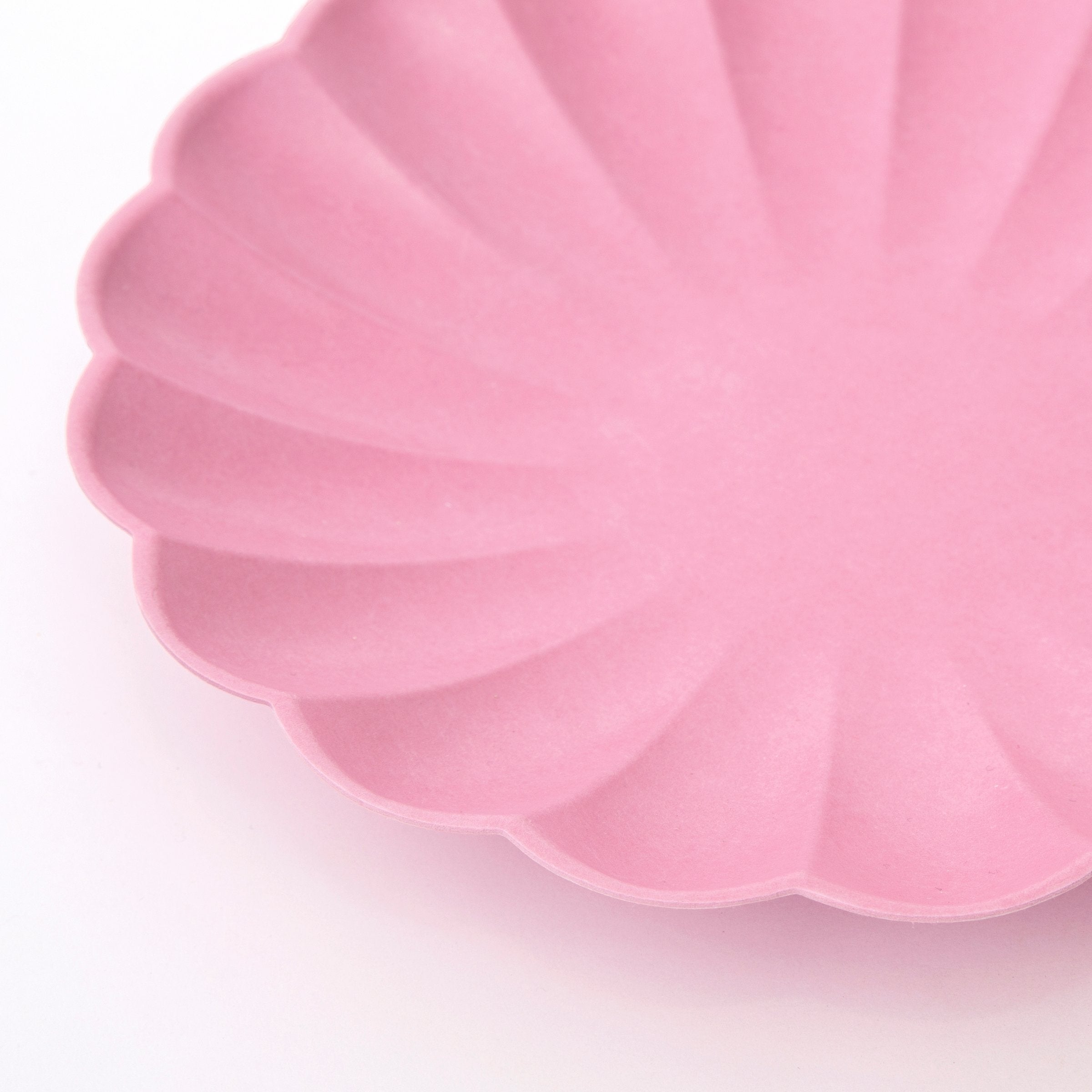 Large Bubblegum Pink Compostable Plates