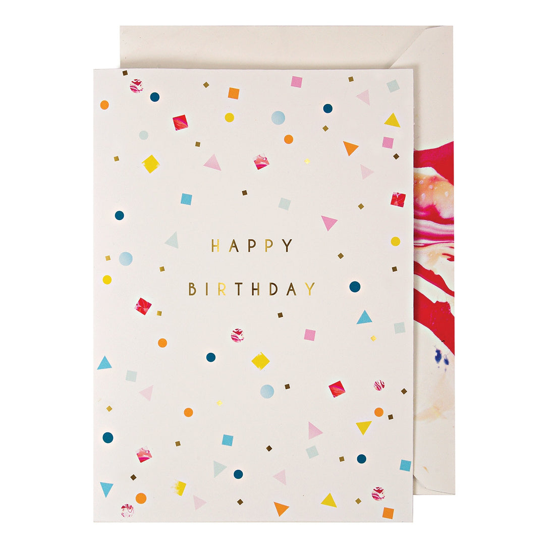 Marble Birthday Garland Card