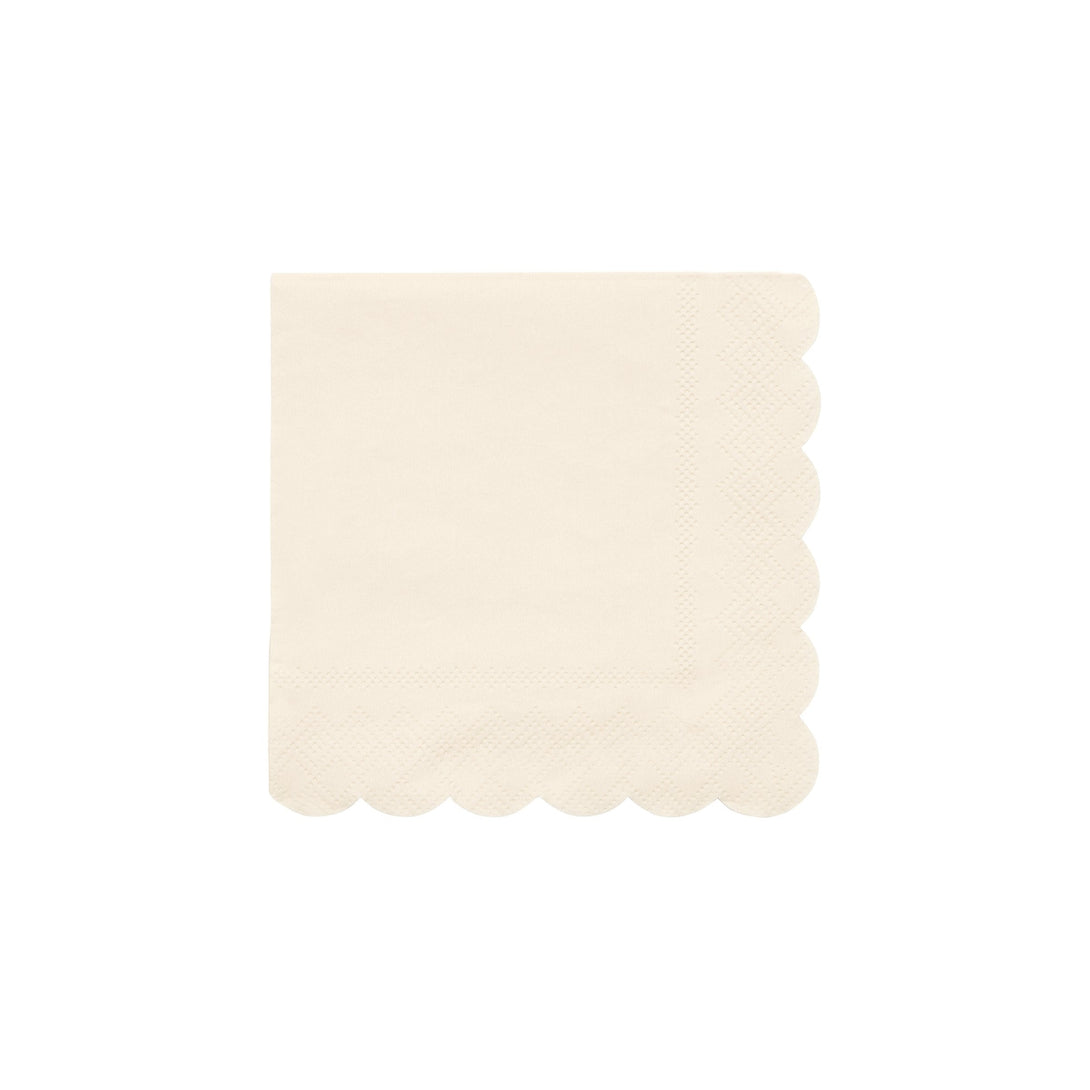 Small Cream Paper Napkins