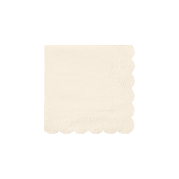 Small Cream Paper Napkins