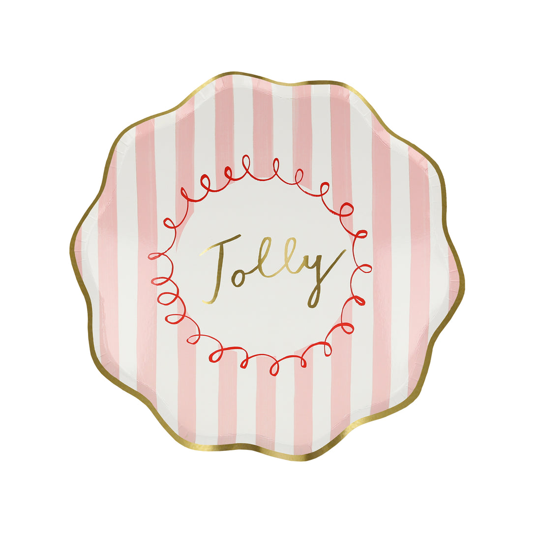 Our striped party plates are ideal for Christmas parties or Christmas buffets.