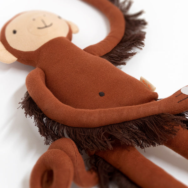 Our orgnaic cotton monkey soft toy is the perfect newborn baby gift. Image4