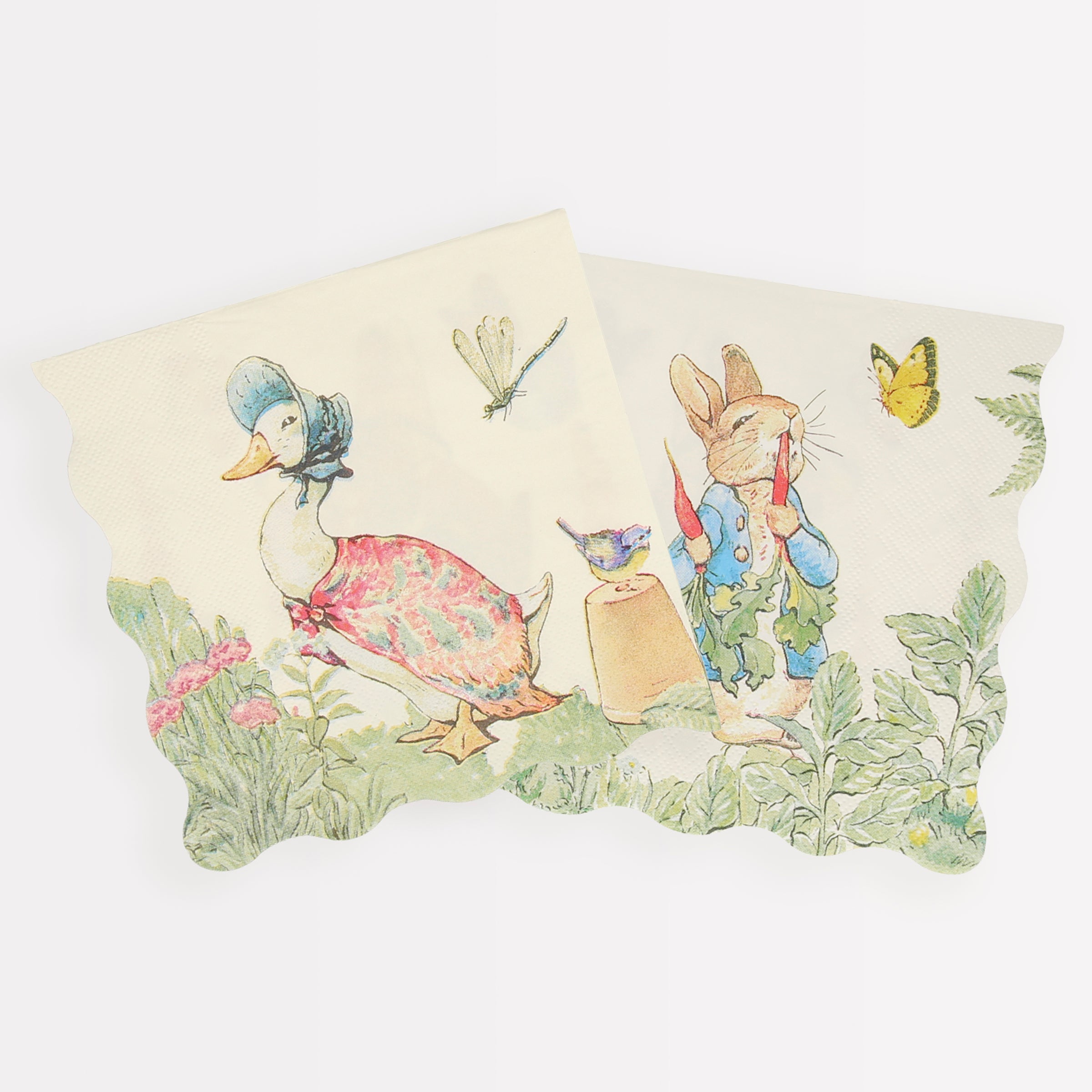 These gorgeous napkins are perfect for a Peter Rabbit party or as Easter napkins.