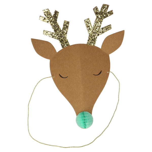 Our reindeer hats make excellent party hats for kids, and fun party hats for adults. Image1