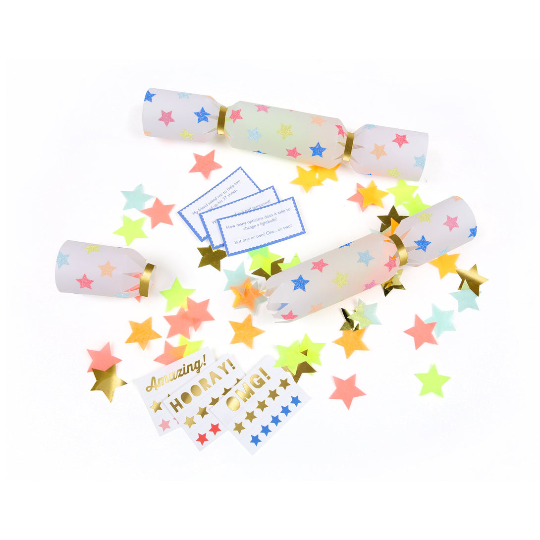 Multicolour Star Confetti Small Crackers