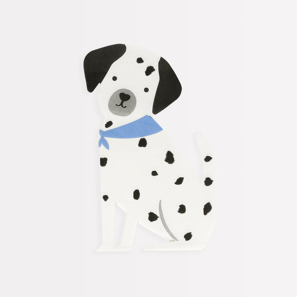 Our party napkins, in the shape of a pup, are ideal for a dog themed birthday party.