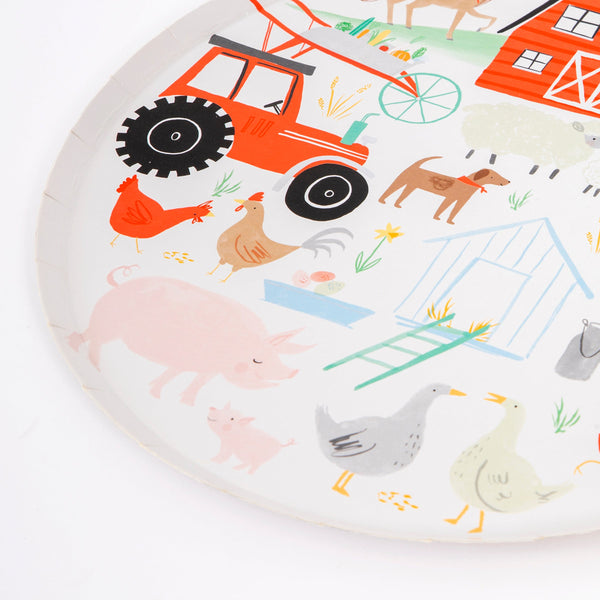 These paper plates,  with lots of farm animals and a big red tractor, are ideal for a farm birthday party. Image2