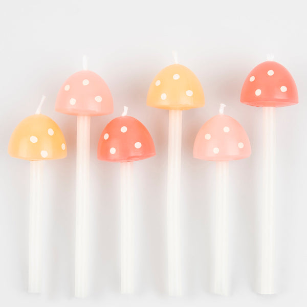 Our mushroom birthday candles are perfect for a fairy birthday party, outdoor birthday party or autumn birthday party. Image3