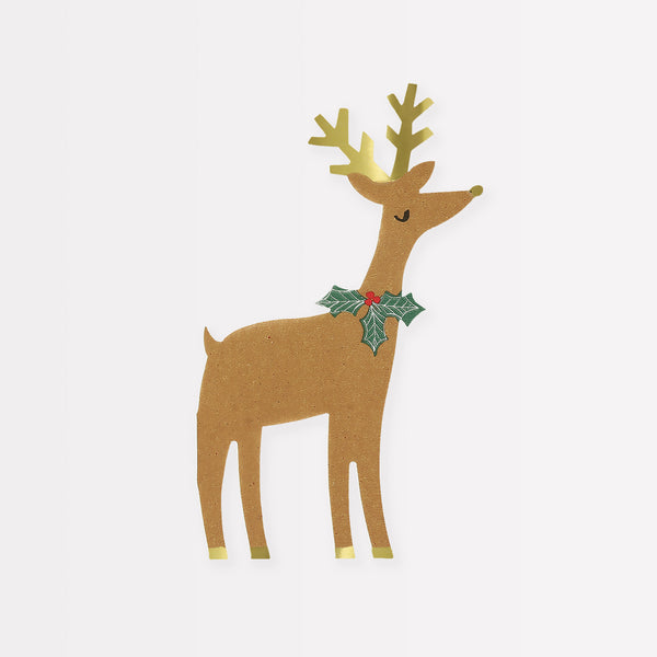 Our paper napkins, with reindeer details, are great as Christmas table decorations. Image1