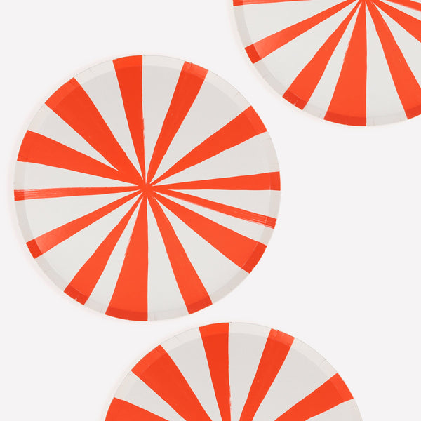 Red Stripe Dinner Plates Image3