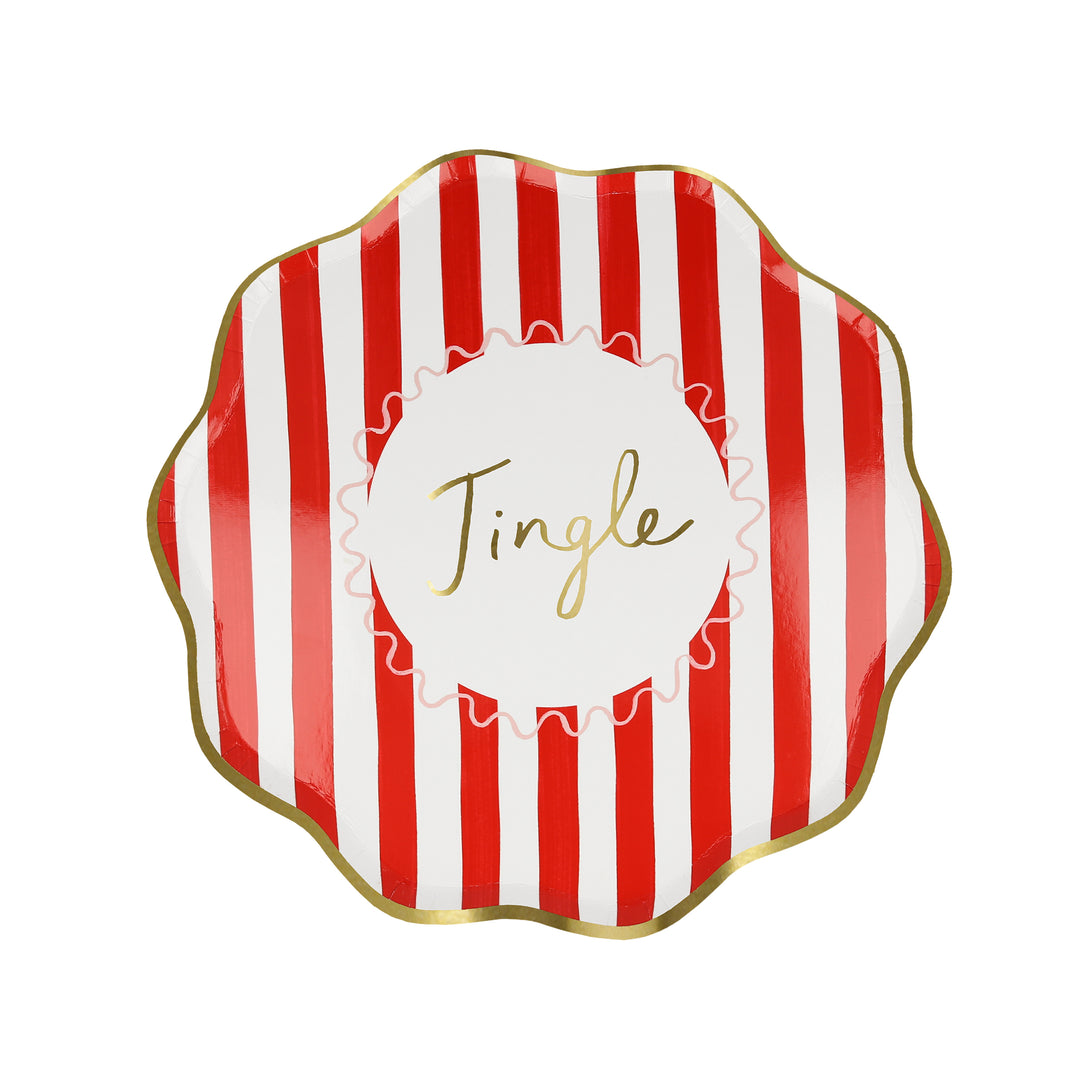 Our striped party plates are ideal for Christmas parties or Christmas buffets.