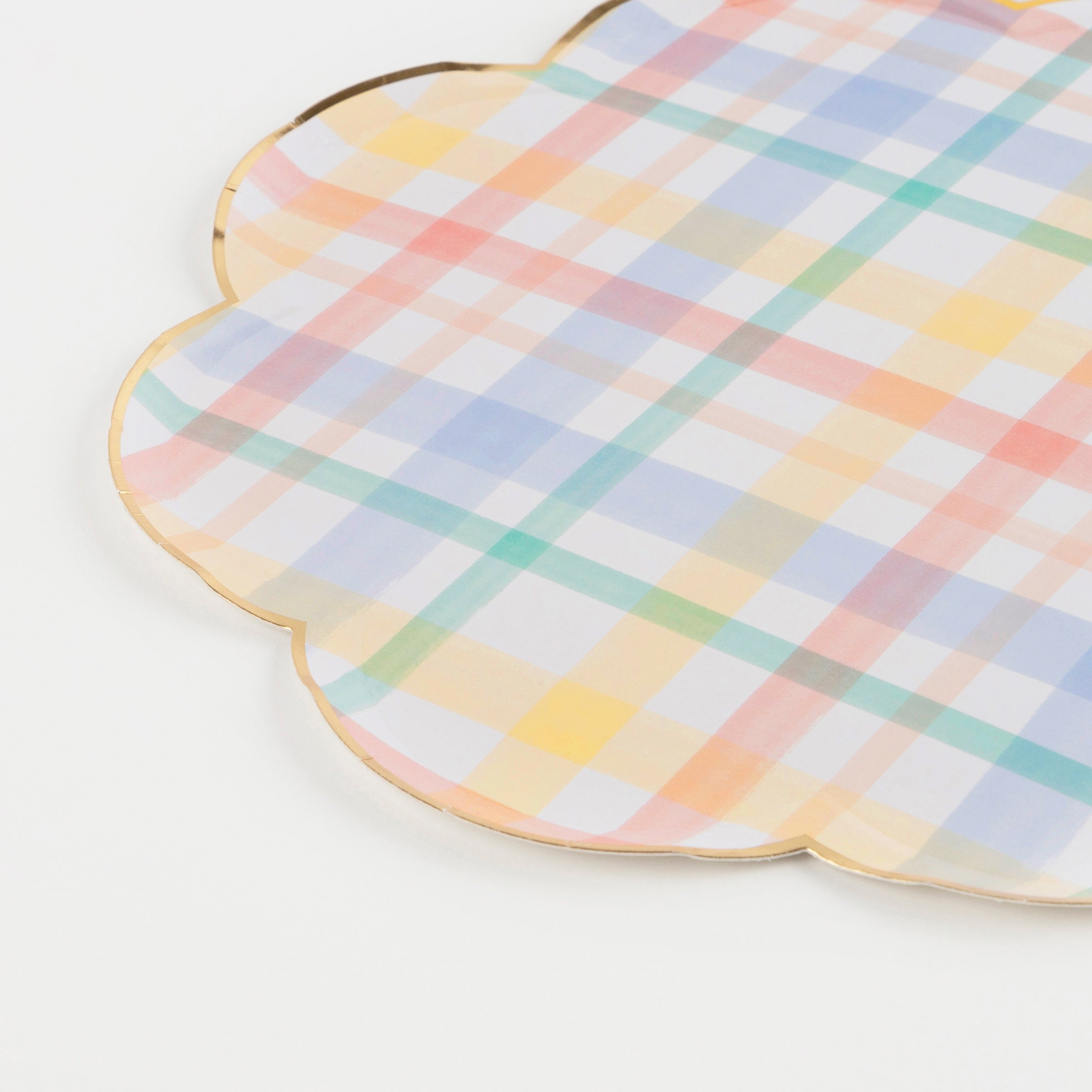 Our stylish paper plates with soft muted colours are perfect for kids birthday party ideas.