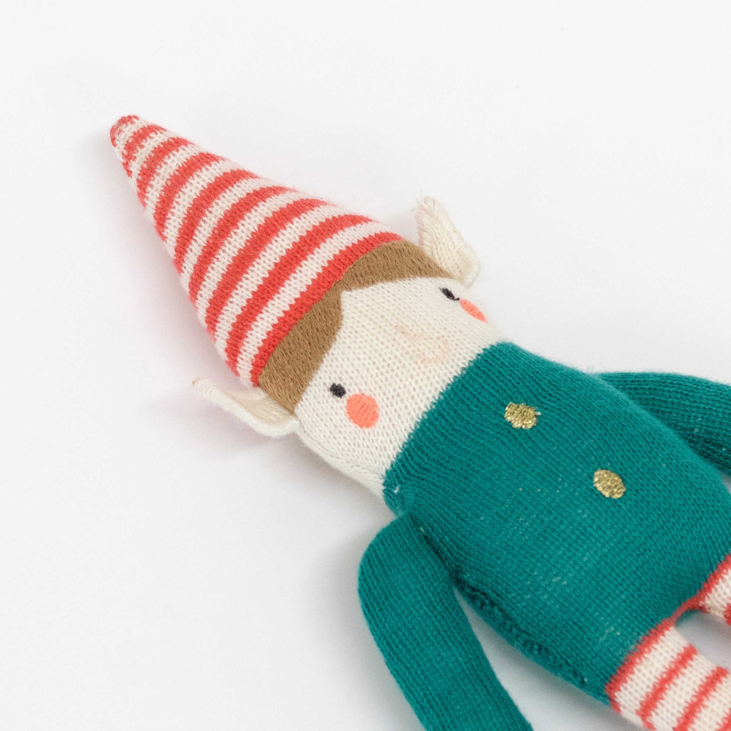 Organic baby toys make a fabulous Christmas gift for babies, like our organic cotton Elf rattle.