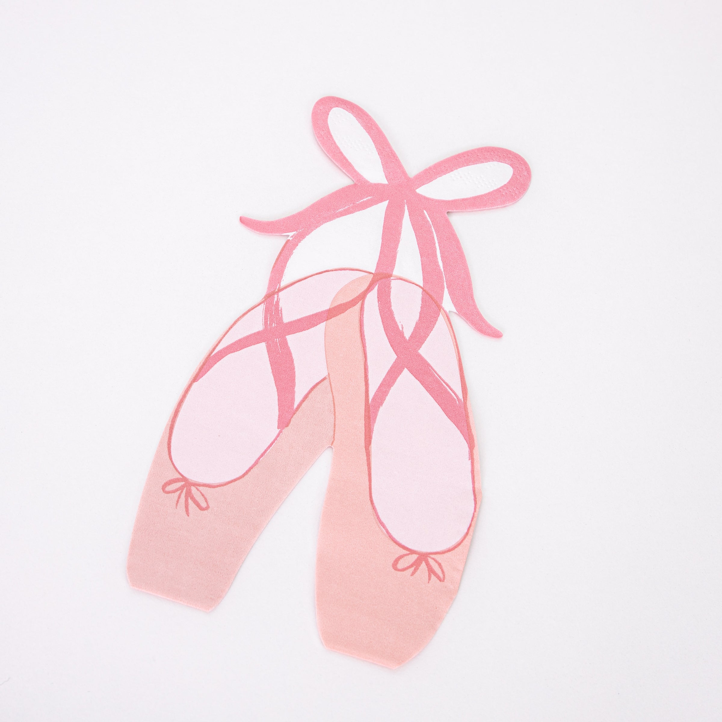 Our party napkins, in the shape of ballet slippers, are perfect to add to your ballerina party supplies.