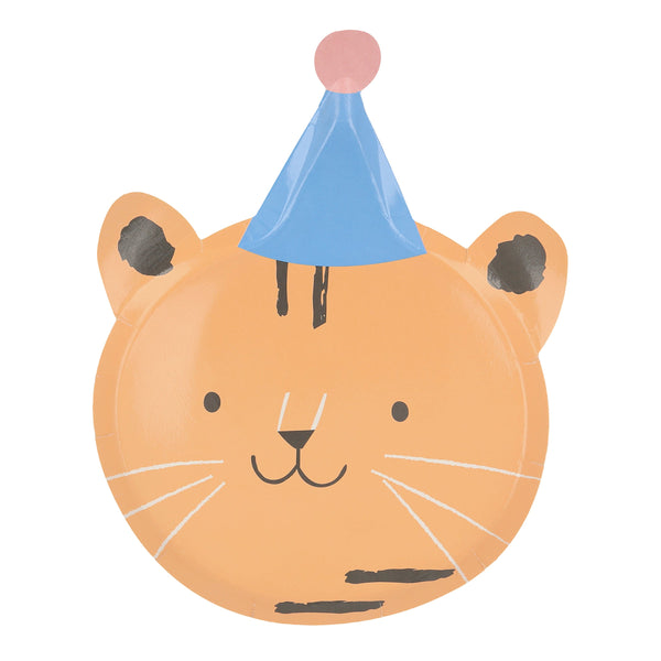 These kids party plates feature a bear plate, monkey plates, tiger plates and lion plates with pom poms. Image4
