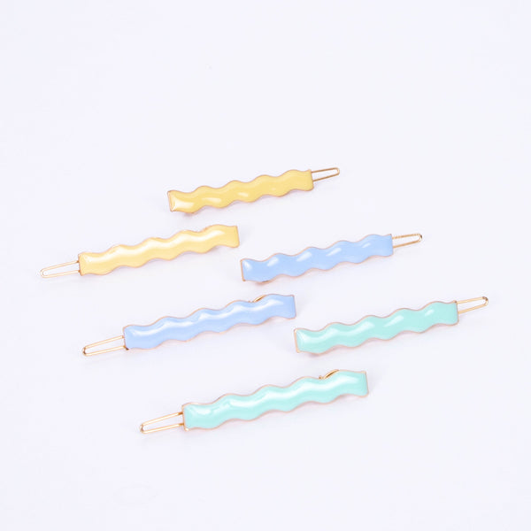 Enamel Wavy Hair Clips Image4