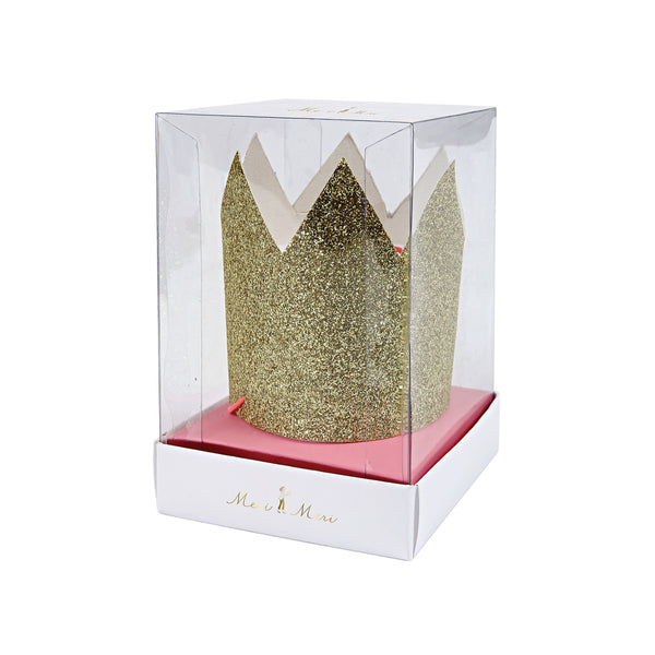 Mini Gold Glitter Crowns Image3