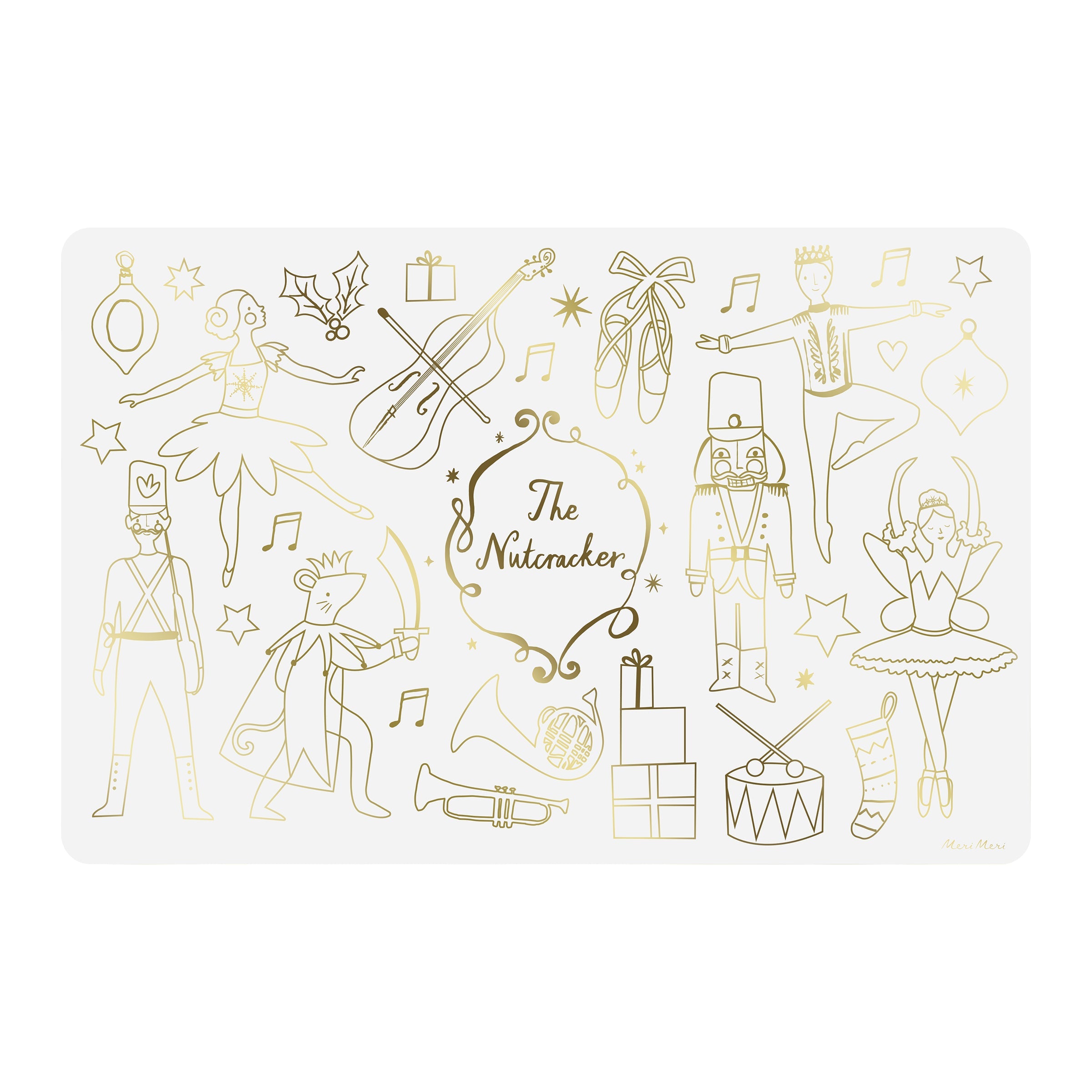Our Christmas place mats, with Nutrcracker designs, are perfect for creative fun.