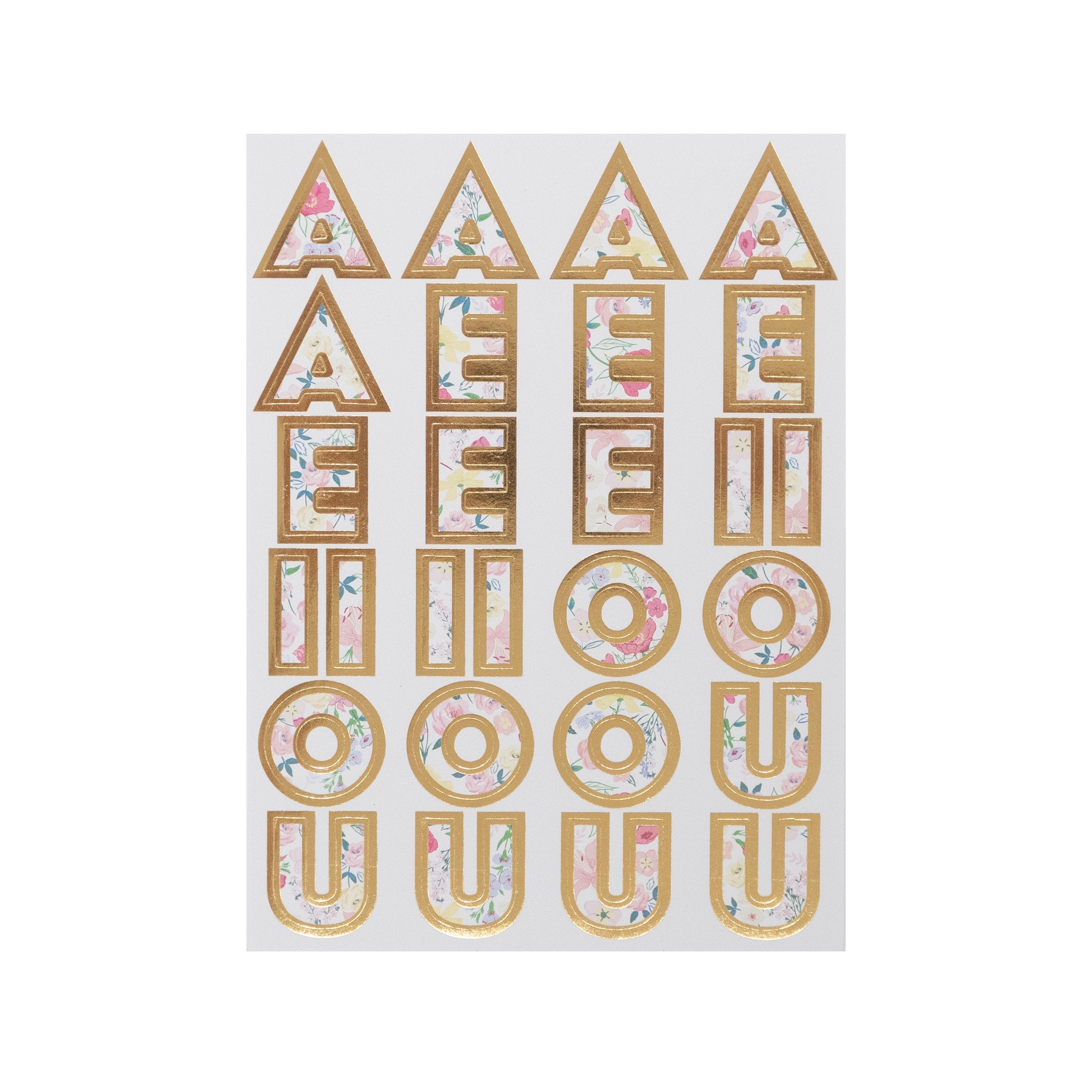 Meri Meri Gold Glitter Alphabet Stickers