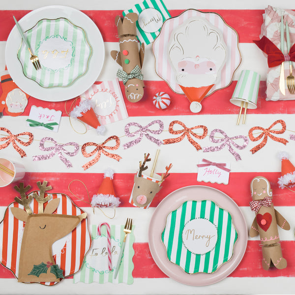Bows on are on-trend, and will add an elegant touch to your Christmas party supplies. Image2