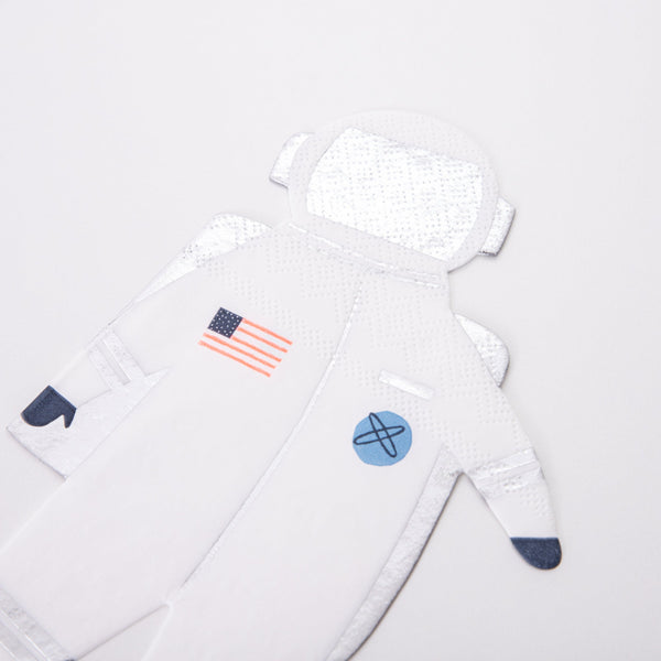 Make a kids birthday party look amazing with our spaceman napkins, the perfect party napkins for kids who love space. Image3