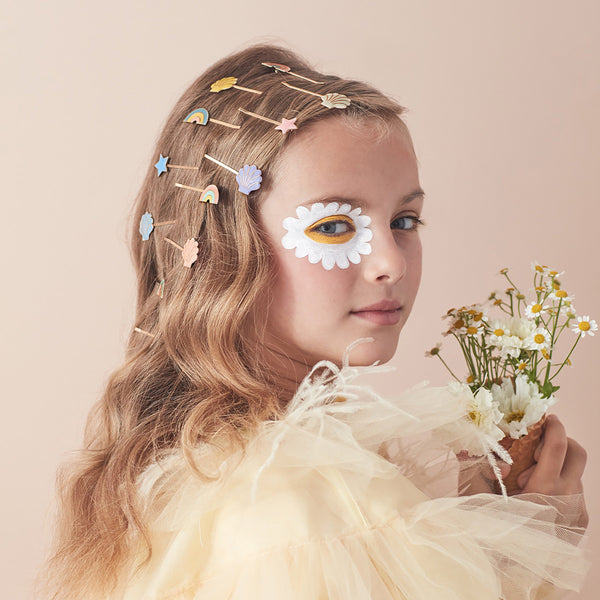Enamel Rainbow Hair Slides Image2