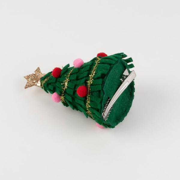 Our Christmas hair accessory is crafted from felt to look like a sparkling Christmas tree. Image4